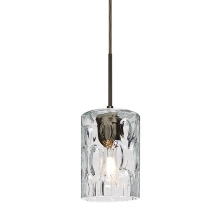 Besa Lighting Cruise Cord Pendant, Clear, Bronze, 1x60W Incandescent 1JT-CRUSCL-BR